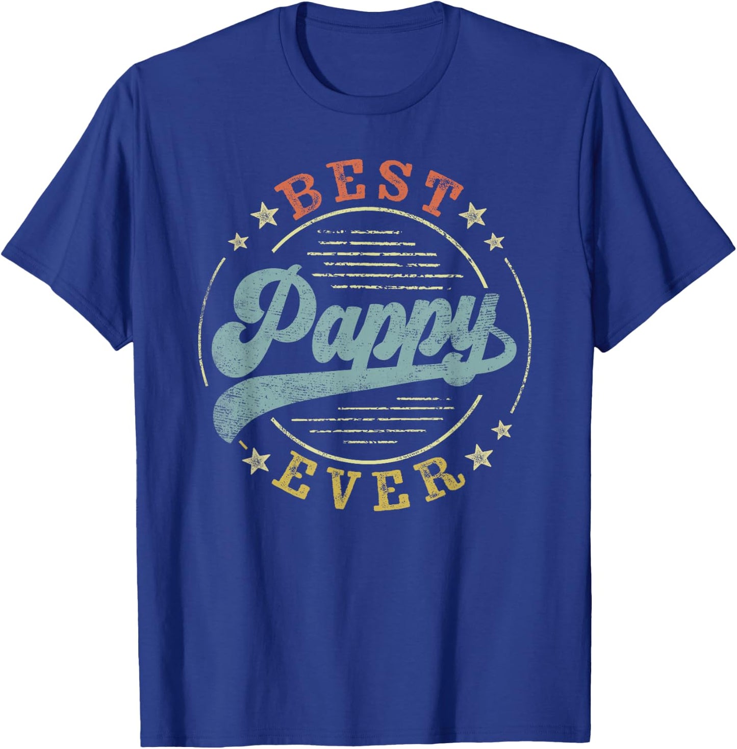 Best Pappy Ever Father's Day Pappy Gifts Vintage Emblem T-Shirt - T-Shirt | Royal