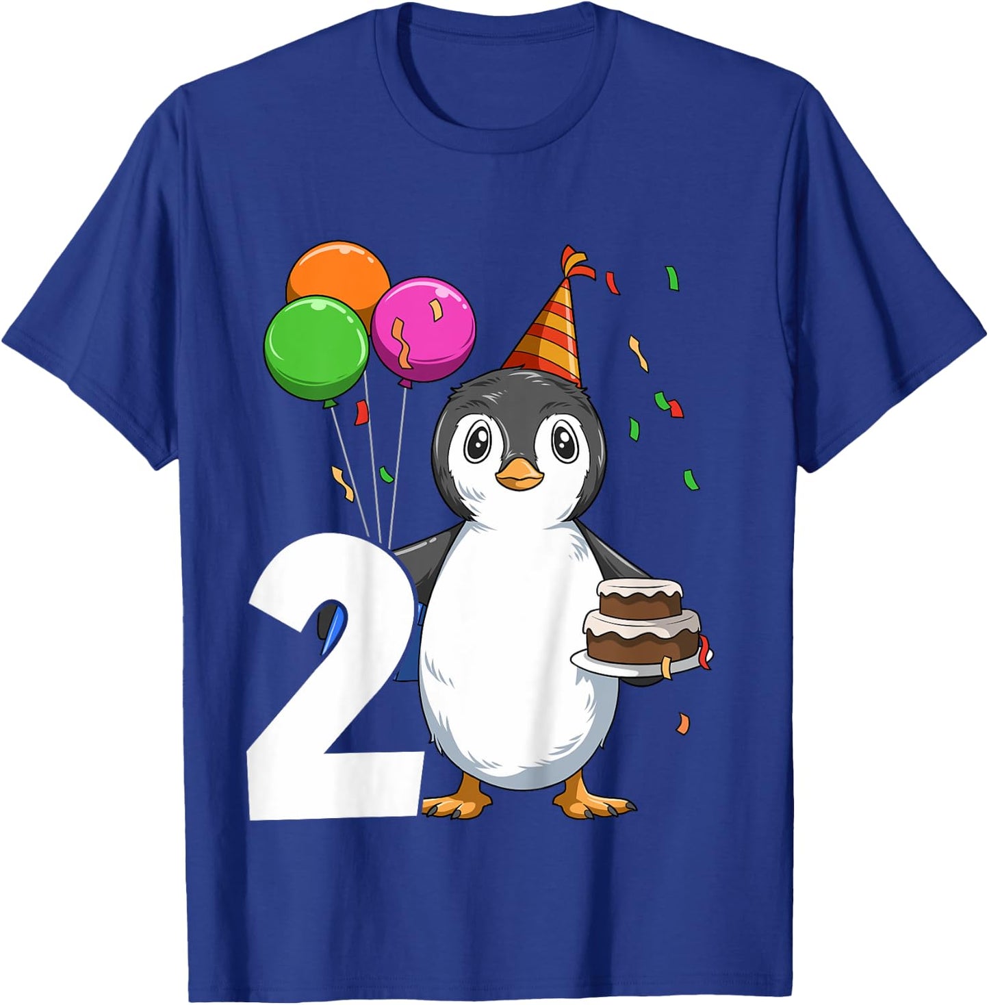 Penguin Birthday 2 Penguin 2nd Birthday Outfit Penguin Party T-Shirt - T-Shirt | Royal