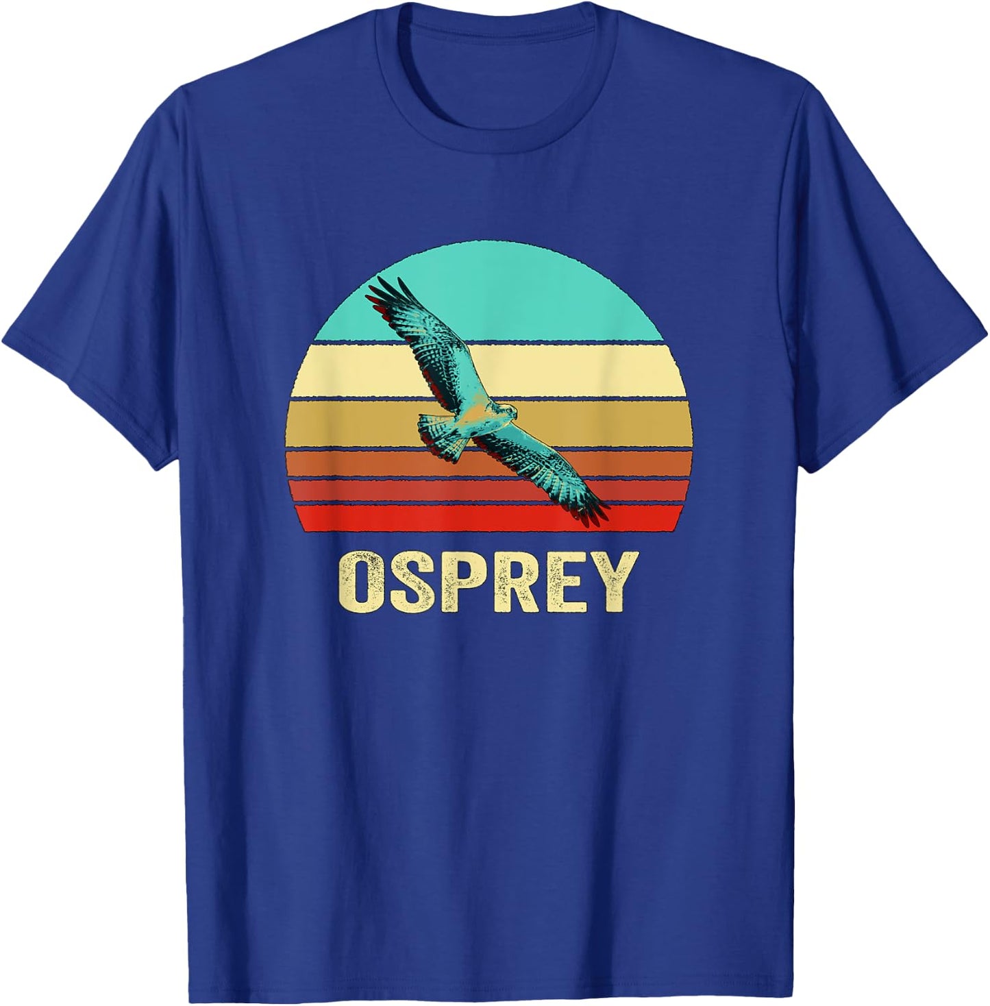 Vintage Retro Style Sunset Osprey T-Shirt - T-Shirt | Royal