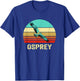 Vintage Retro Style Sunset Osprey T-Shirt - T-Shirt | Royal