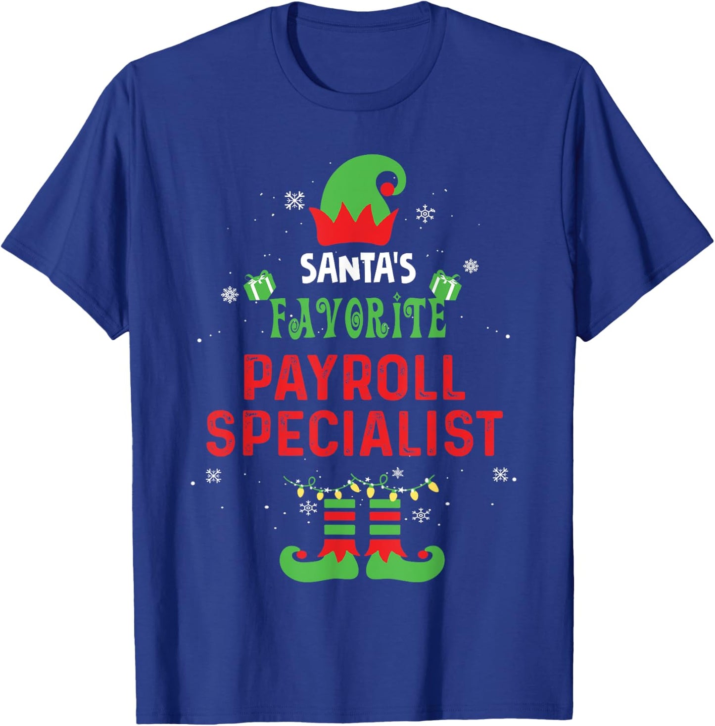 Santa's Favorite Payroll Specialist Christmas Xmas T-Shirt - T-Shirt | Royal