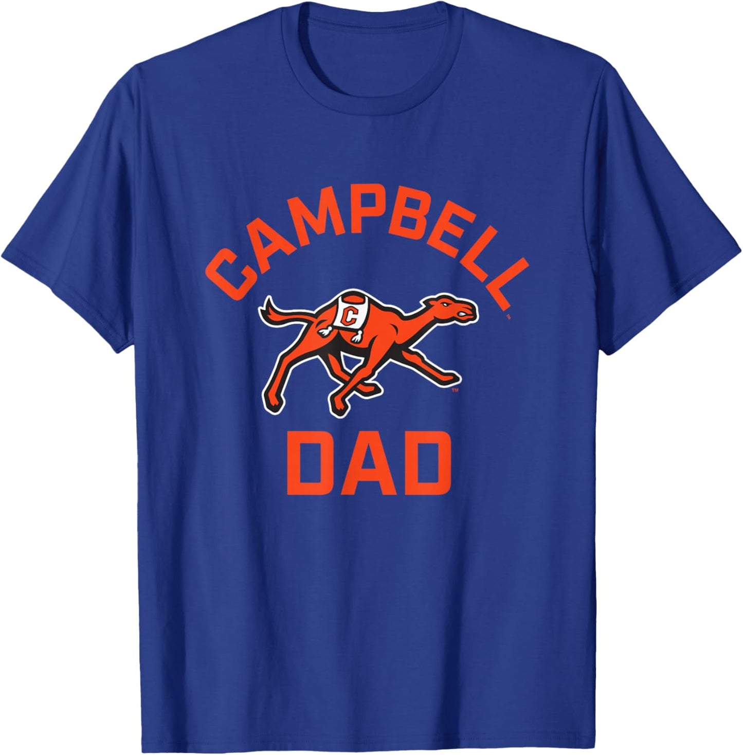 Campbell University Fighting Camels Arched Dad T-Shirt - T-Shirt | Royal