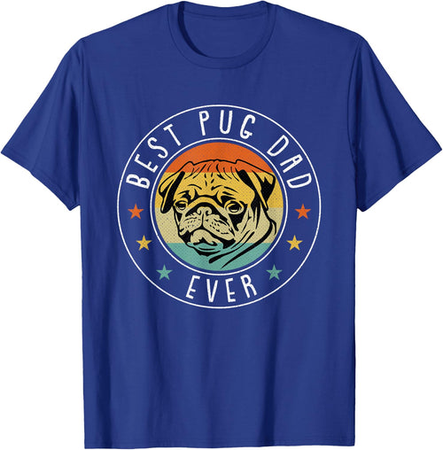 Best Pug Dad Ever Fathers Day Funny Dog Lover Papa Pops