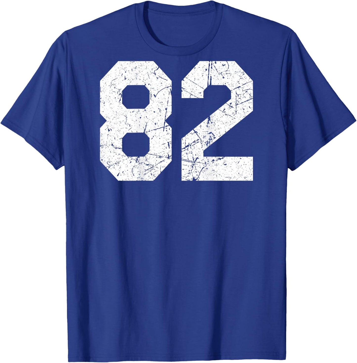 #82 Jersey Uniform Varsity Sports Number, 82nd T-Shirt - T-Shirt | Royal