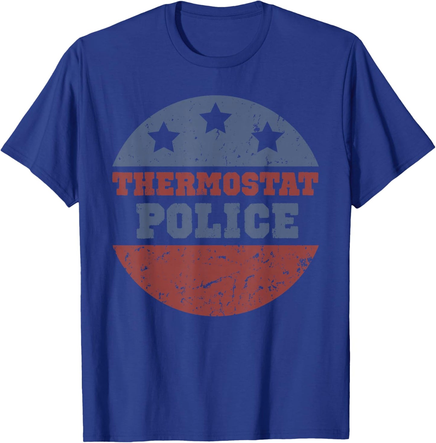 Thermostat Police Retro Vintage Sunset Dad Gifts Fathers Day T-Shirt - T-Shirt | Royal