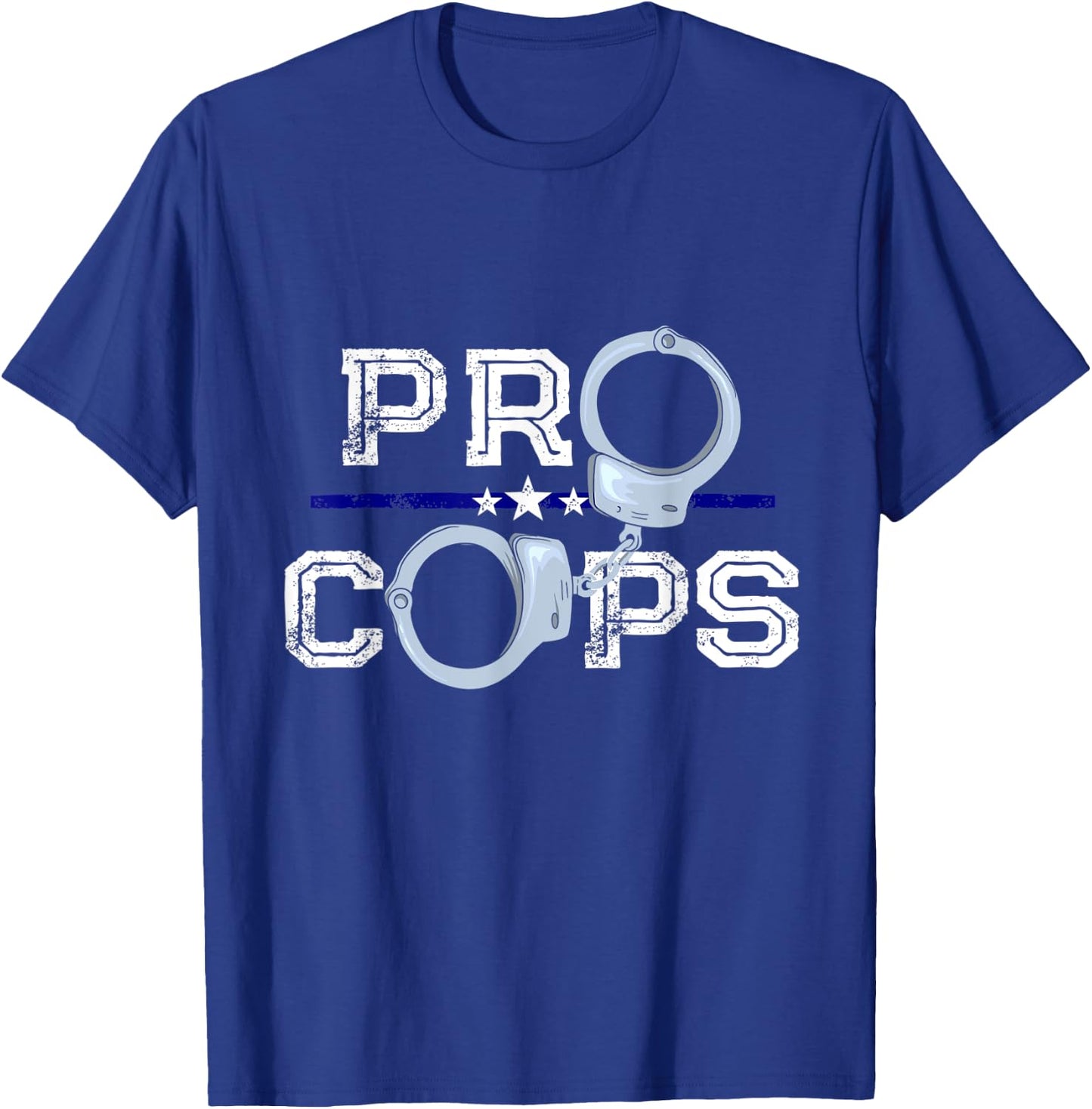 Pro Cops Blue Line Police Officer Supporter T-Shirt - T-Shirt | Royal