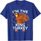 King Turkey Matching Outfit Thanksgiving Pajamas Family T-Shirt - T-Shirt | Royal