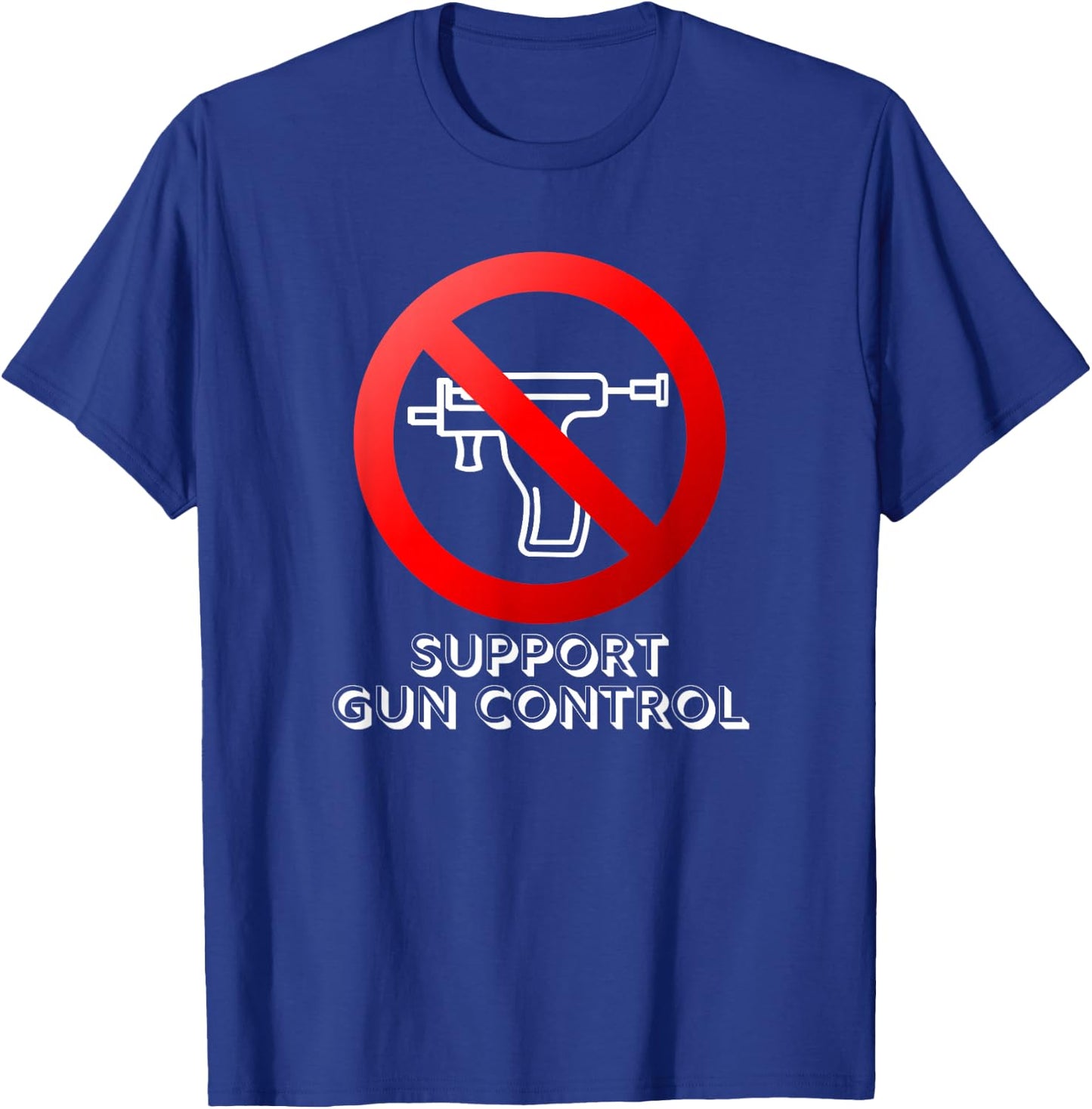 Support Gun Control Anti Piercing Gun PSA T-Shirt - T-Shirt | Royal