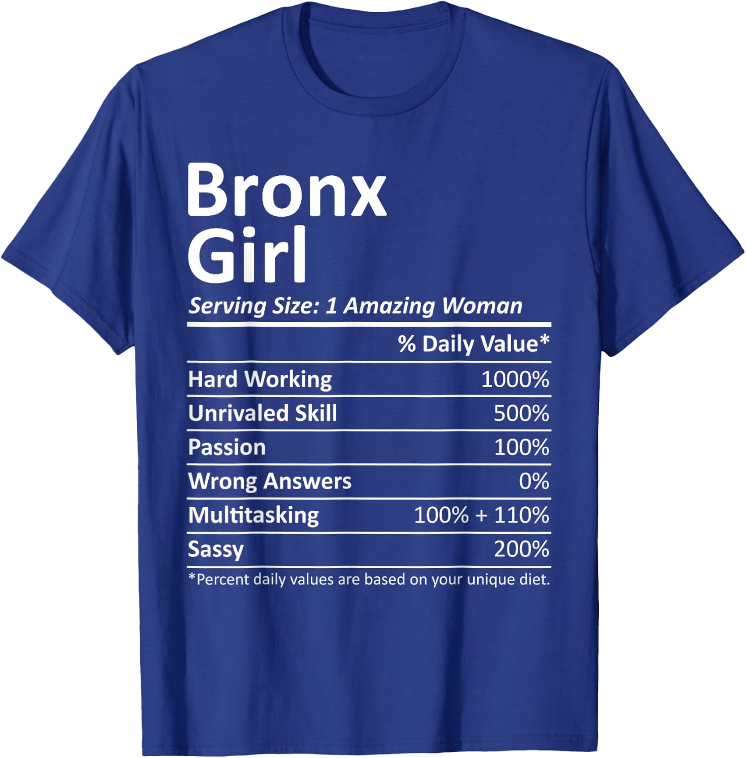Bronx Girl NY New York Funny City Home Roots USA Gift Small T-Shirt - T-Shirt | Royal