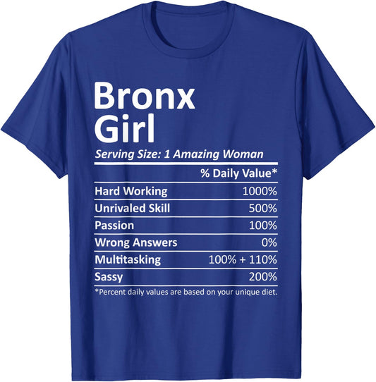 Bronx Girl NY New York Funny City Home Roots USA Gift Small T-Shirt - T-Shirt | Royal