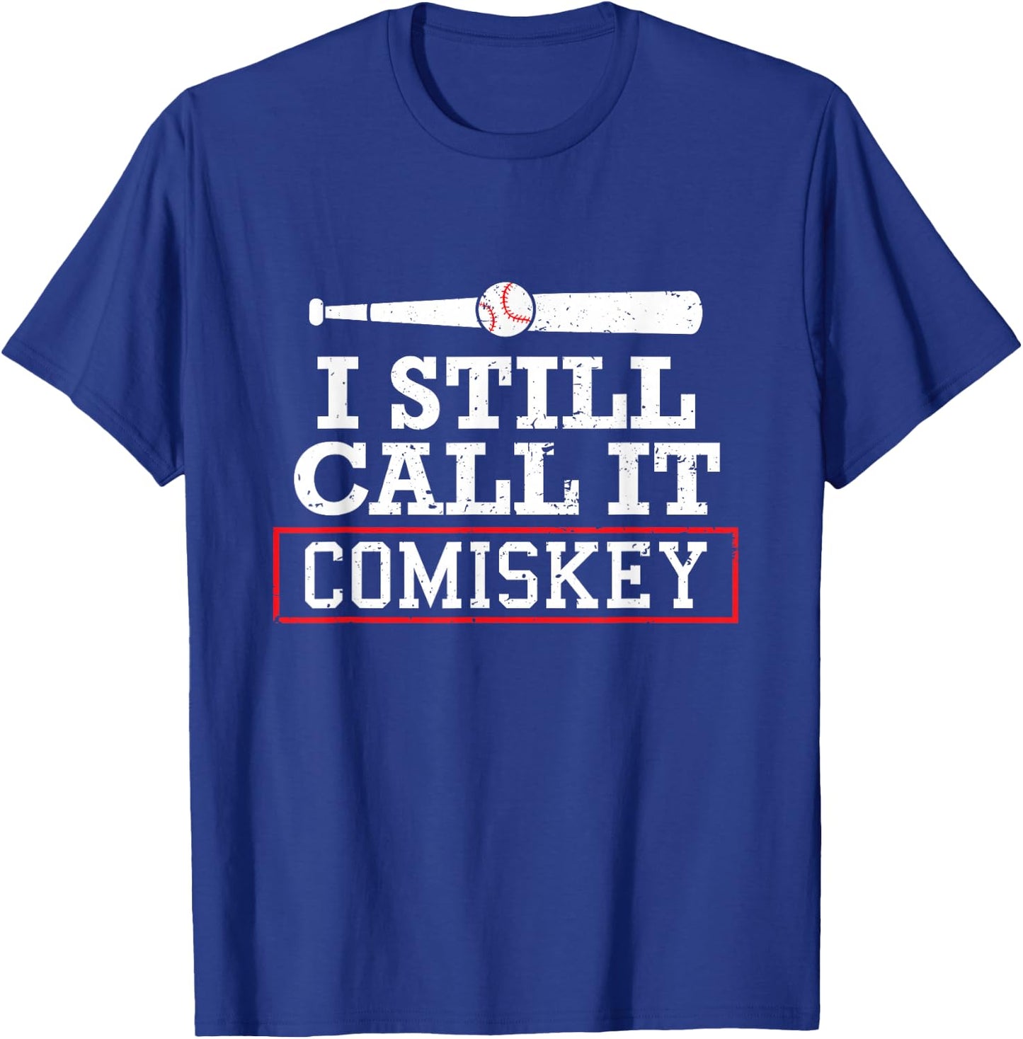 I Still Call It Comiskey Distressed Baseball T-Shirt - T-Shirt | Royal