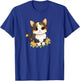 Cute Kawaii Kids Girls Flowers Calico Cat Lover T-Shirt - T-Shirt | Royal