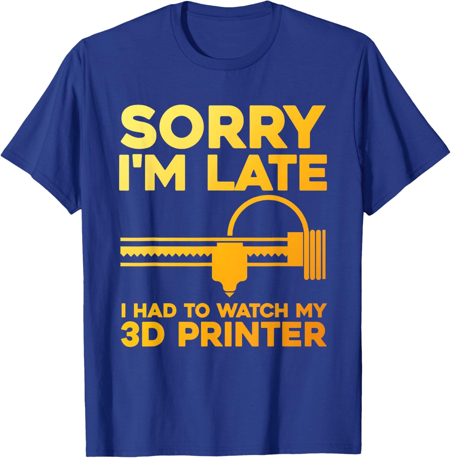 Funny 3D Printing Women Machine 3D Printer Lovers T-Shirt - T-Shirt | Royal