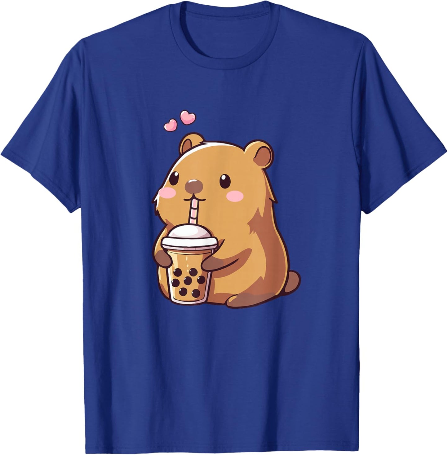 Capybara Boba Bubble Tea Kids Girls Kids Kawaii Capybara T-Shirt - T-Shirt | Royal