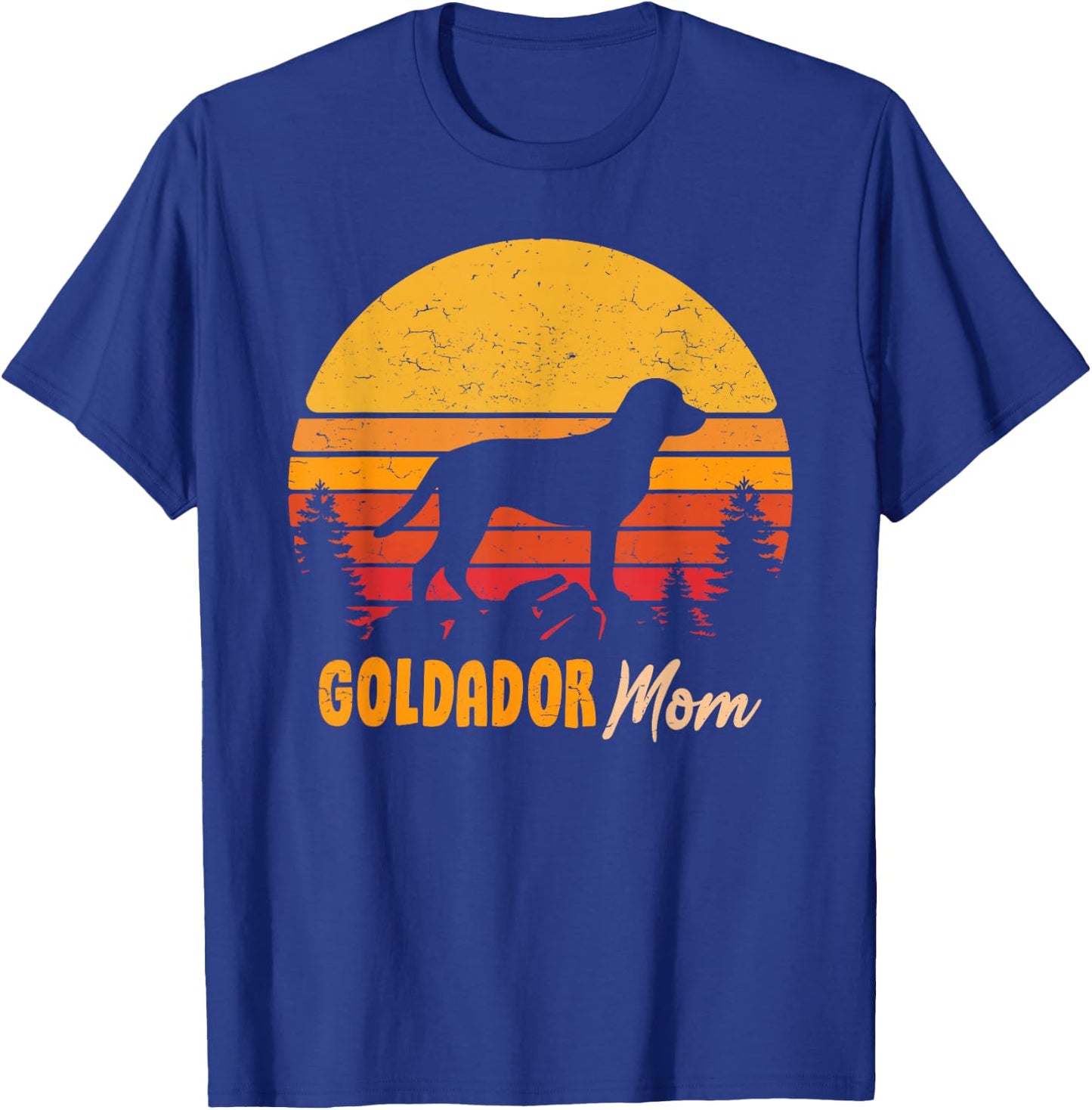 Goldador Mom Mom Vintage Retro Dog Woman Gift T-Shirt - T-Shirt | Royal