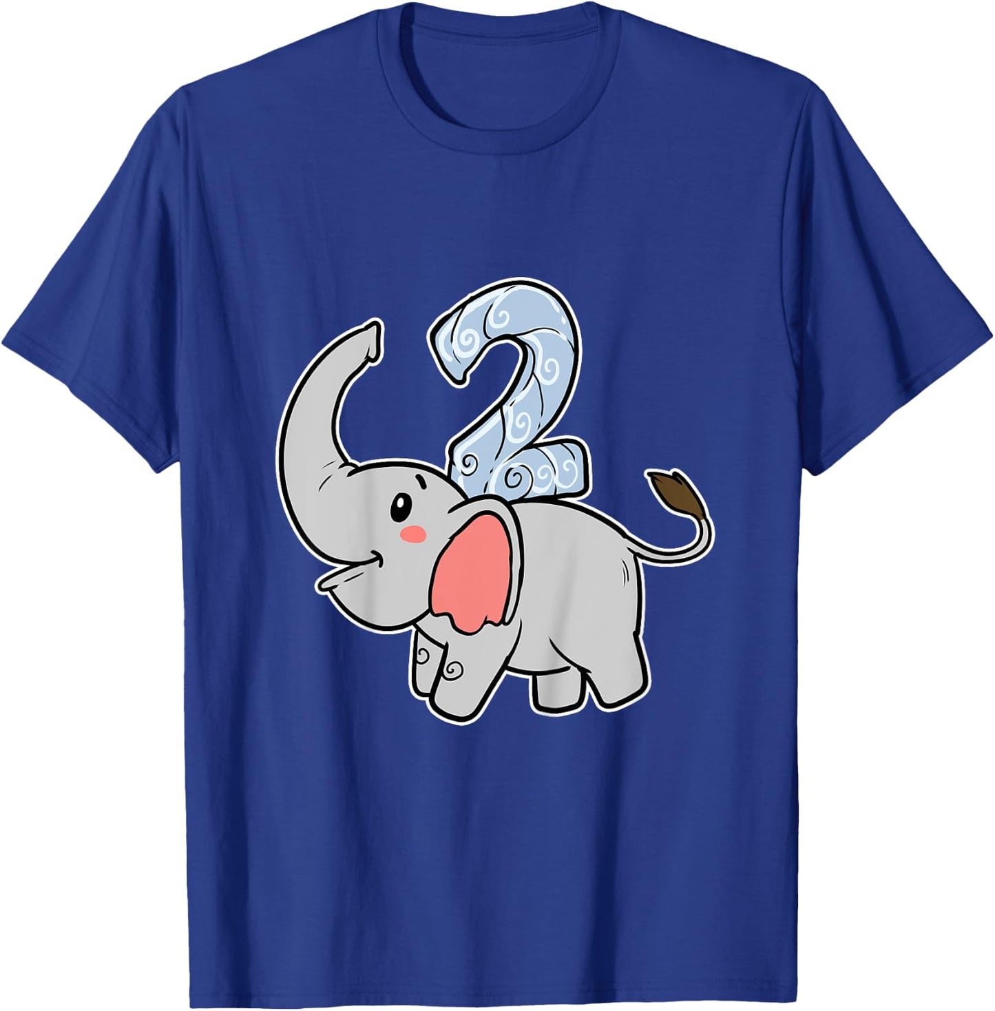 Happy Birthday Party 2 Two Years Elephant Second Year Birth T-Shirt - T-Shirt | Royal