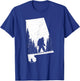 Alabama Bigfoot Pride Flag Sasquatch Silhouette State Pride T-Shirt - T-Shirt | Royal