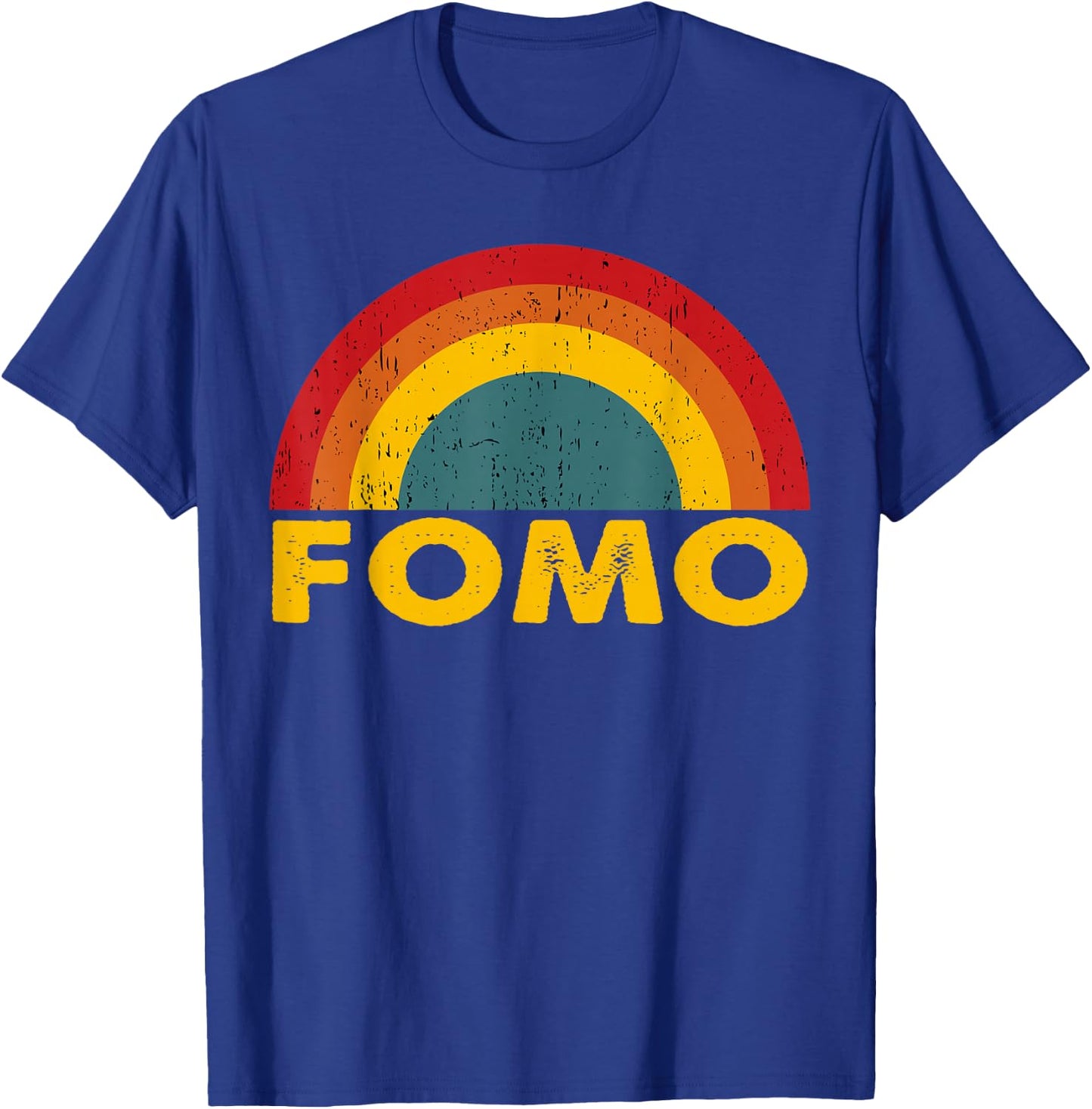FOMO Vintage Rainbow T-Shirt - T-Shirt | Royal