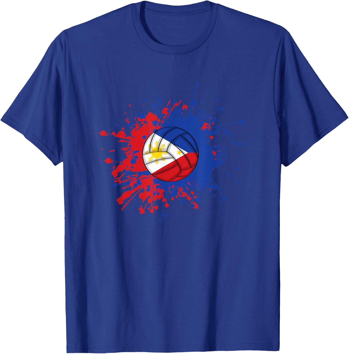 Philippine Volleyball With The Flag Of Philippines T-Shirt - T-Shirt | Royal