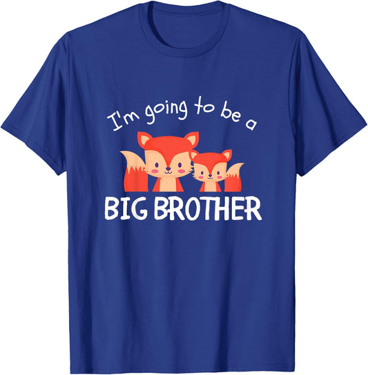 I'm Going To Be A Big Brother New Baby Promoted Fox Animals T-Shirt - T-Shirt | Royal