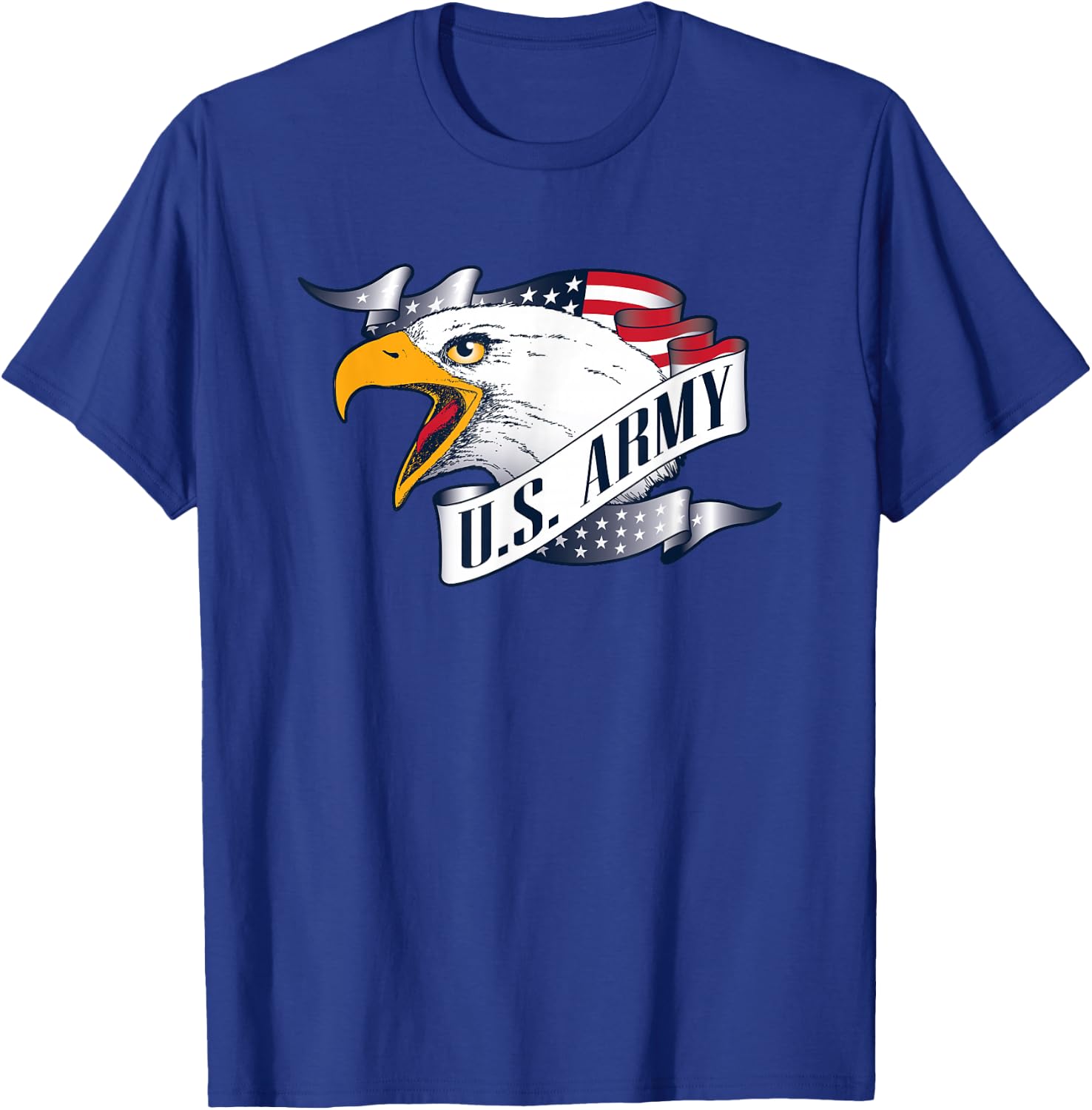 Military Army United States Eagle Green Officially Licensed T-Shirt - T-Shirt | Royal