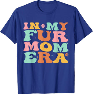Groovy In My Fur Mom Era Cat Dog Fur Mom Mother's Day T-Shirt - T-Shirt | Royal