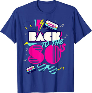 Back To 80's Vintage Retro I Love 80's Graphic Design T-Shirt - T-Shirt | Royal