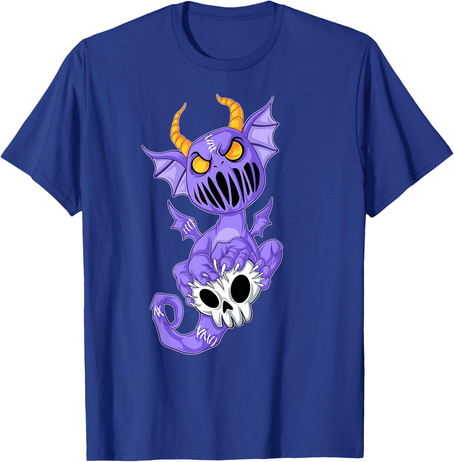 Kawaii Pastel Goth Cute Creepy Demon Dragon & Skull T-Shirt - T-Shirt | Royal