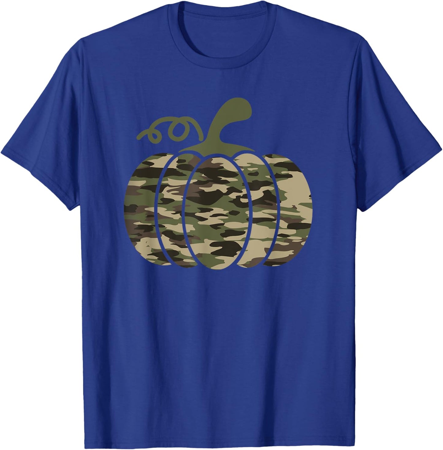 Pumpkin Camo Military Tactical Halloween Costume Autumn Fall T-Shirt - T-Shirt | Royal