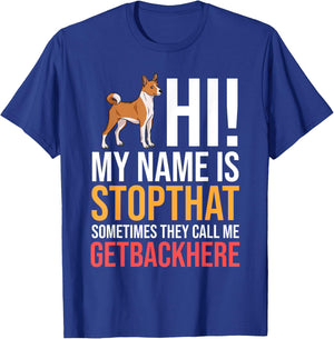 Basenji Dog Puppies Owner Lover Men Women Girls Kids T-Shirt - T-Shirt | Royal