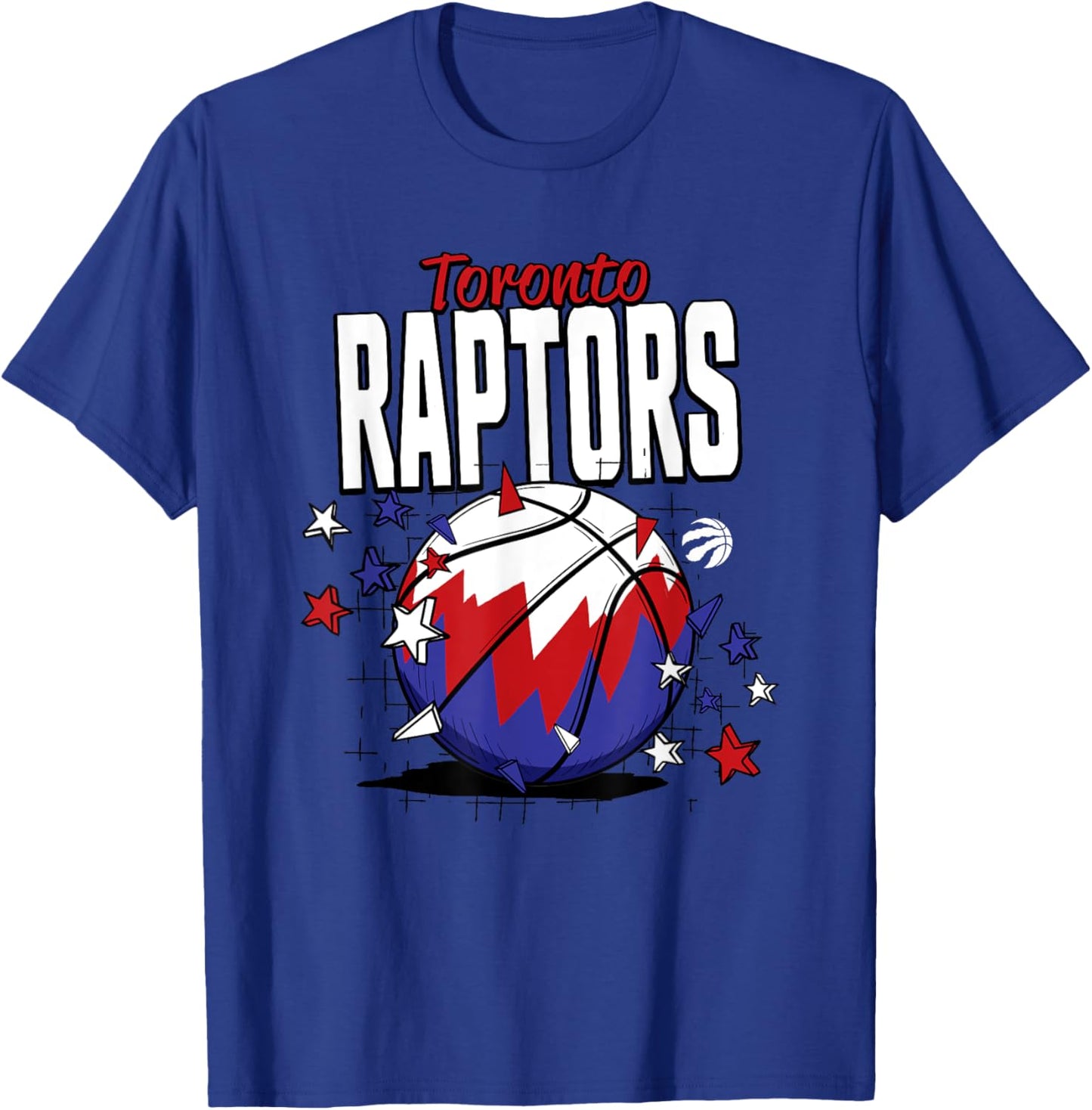 NBA Toronto Raptors Basketball Doodle Stars T-Shirt - T-Shirt | Royal