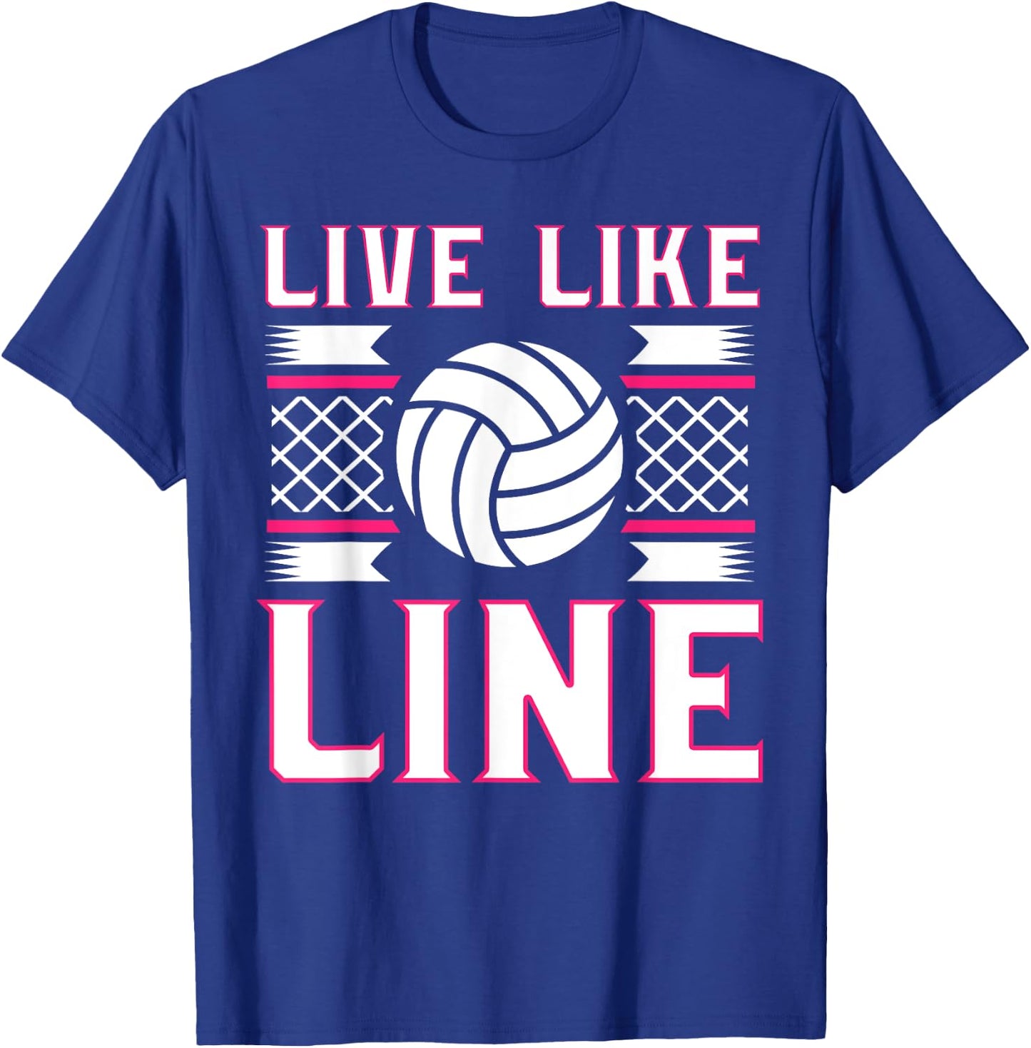 Live Like Line Volleyball gift, Volleyball gift, Sports gift T-Shirt - T-Shirt | Royal