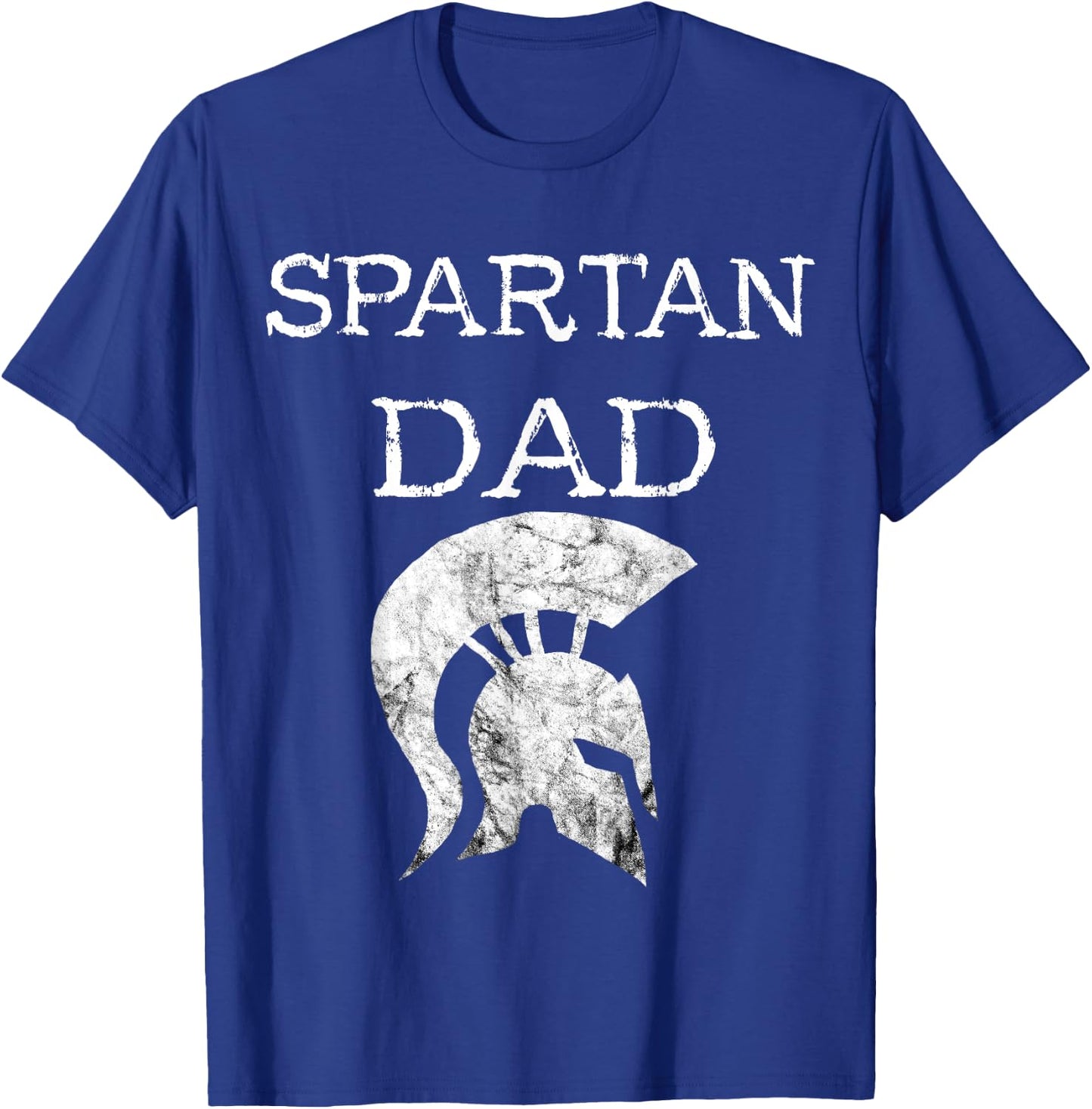 Spartan Dad Spartan Father Gladiators Helmet Spartacus Papa T-Shirt - T-Shirt | Royal