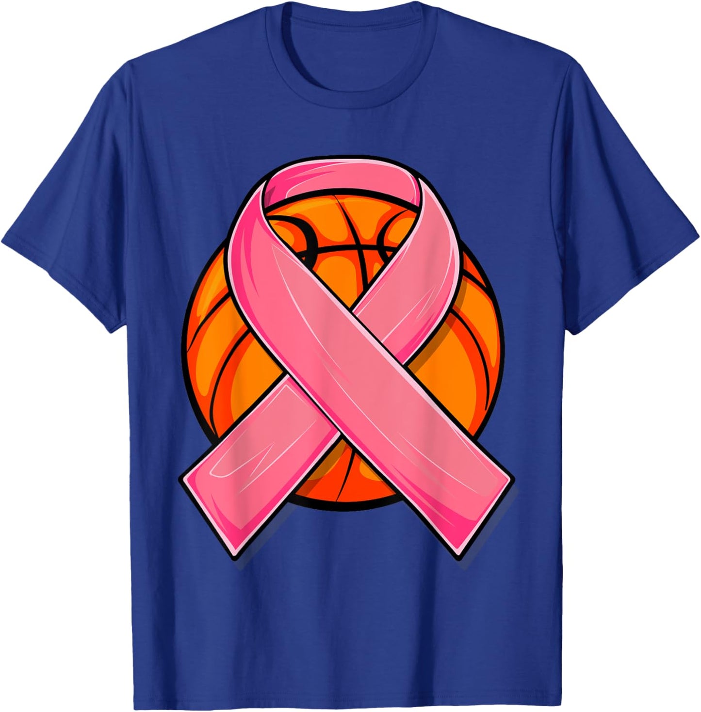Breast Cancer Basketball, Pink Ribbon Basketball Kids T-Shirt - T-Shirt | Royal