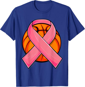 Breast Cancer Basketball, Pink Ribbon Basketball Kids T-Shirt - T-Shirt | Royal