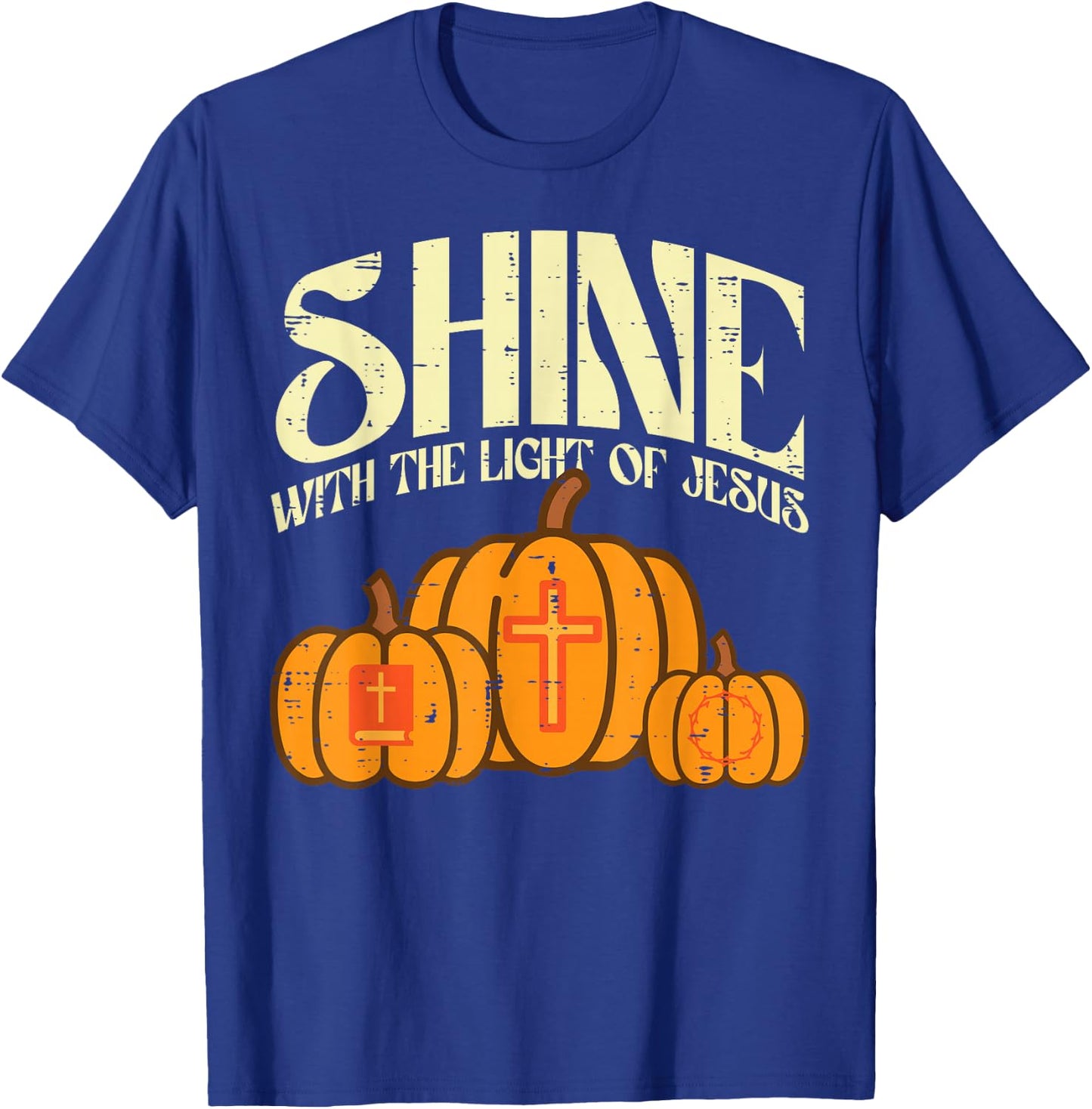 Halloween Shine Light Jesus Costume Christian Men Women Kids T-Shirt - T-Shirt | Royal