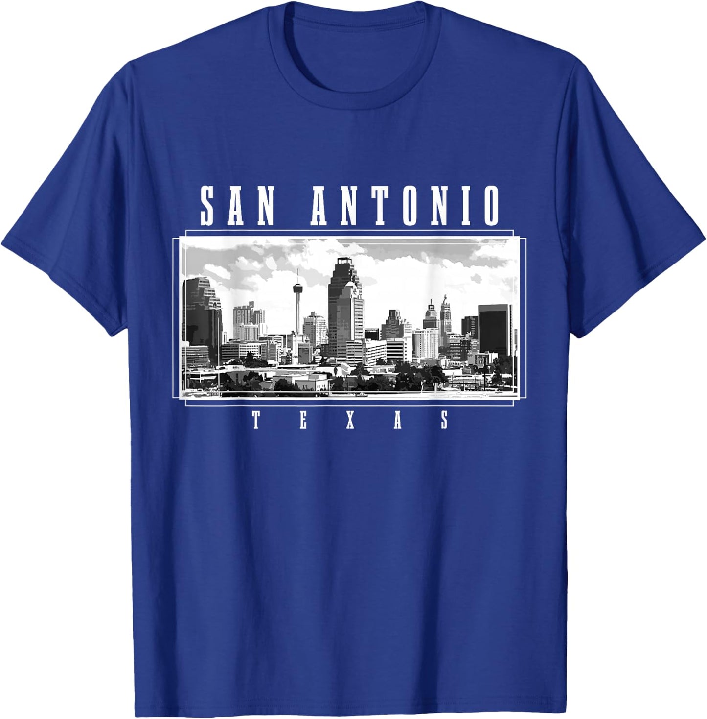 San Antonio Skyline Texas Pride Vintage San Antonio T-Shirt - T-Shirt | Royal