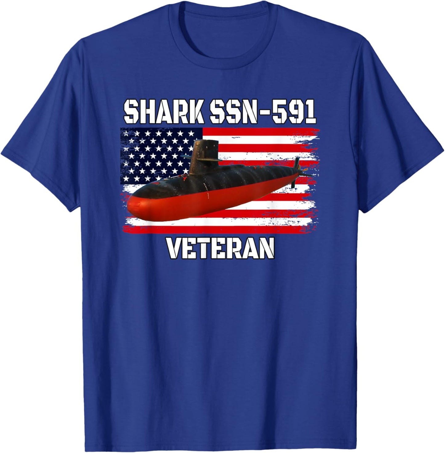 Submarine USS Shark SSN-591 Veteran Grandfather Dad Son T-Shirt - T-Shirt | Royal