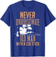 Never Underestimate An Old Man Pool Billiards Snooker Player T-Shirt - T-Shirt | Royal