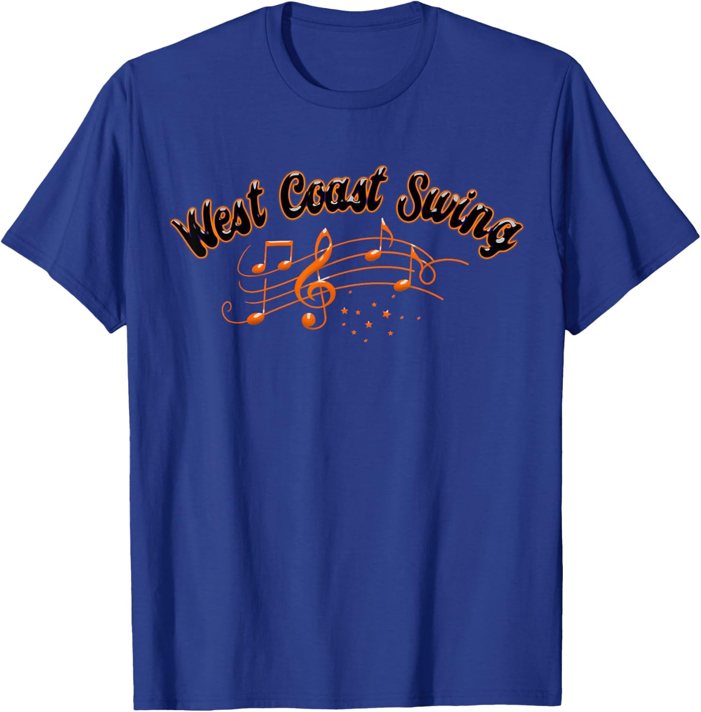 West Coast Swing Dance - Swing Music T-Shirt - T-Shirt | Royal