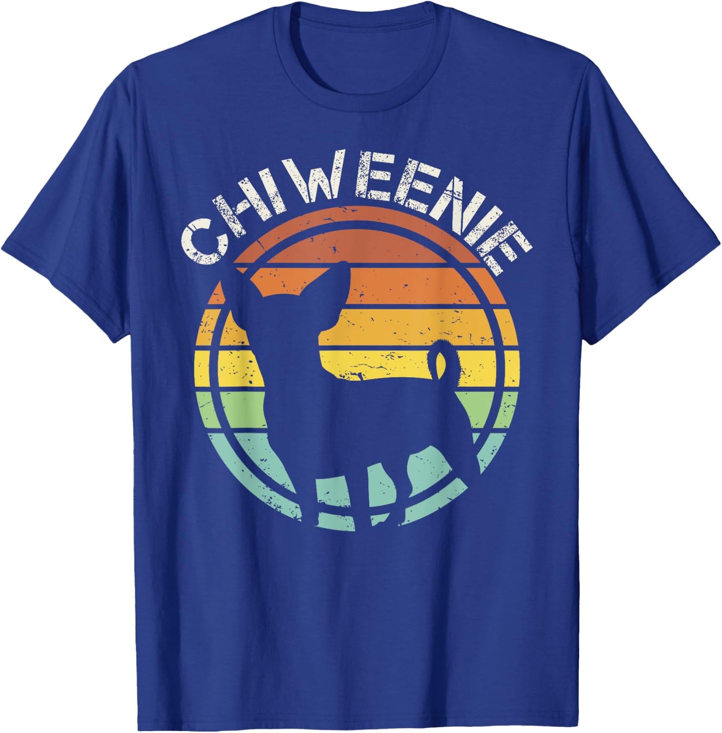 Cute Retro Chiweenie Silhouette Gift design for Chiweenies T-Shirt - T-Shirt | Royal