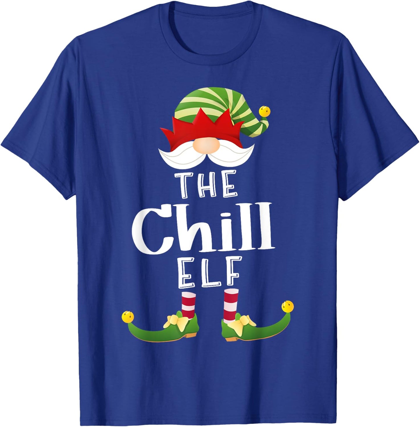 Chill Elf Group Christmas Funny Pajama Party T-Shirt - T-Shirt | Royal