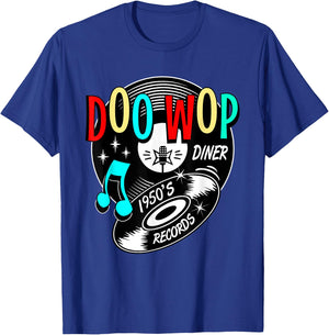Doo Wop Gifts Retro 1950s Sock Hop Rock N Roll Rockabilly T-Shirt - T-Shirt | Royal
