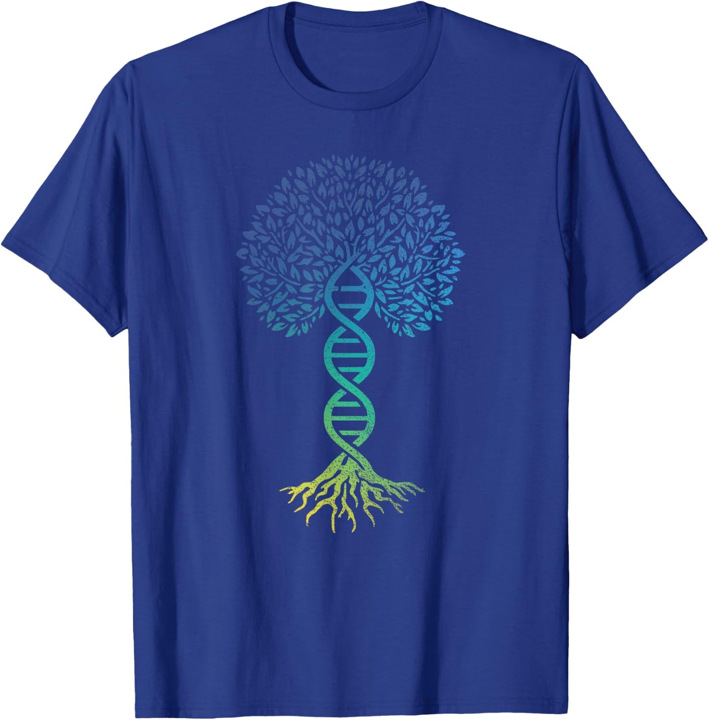 Tree Of Life DNA Science Genetics Earth Day Genealogy Blue T-Shirt - T-Shirt | Royal
