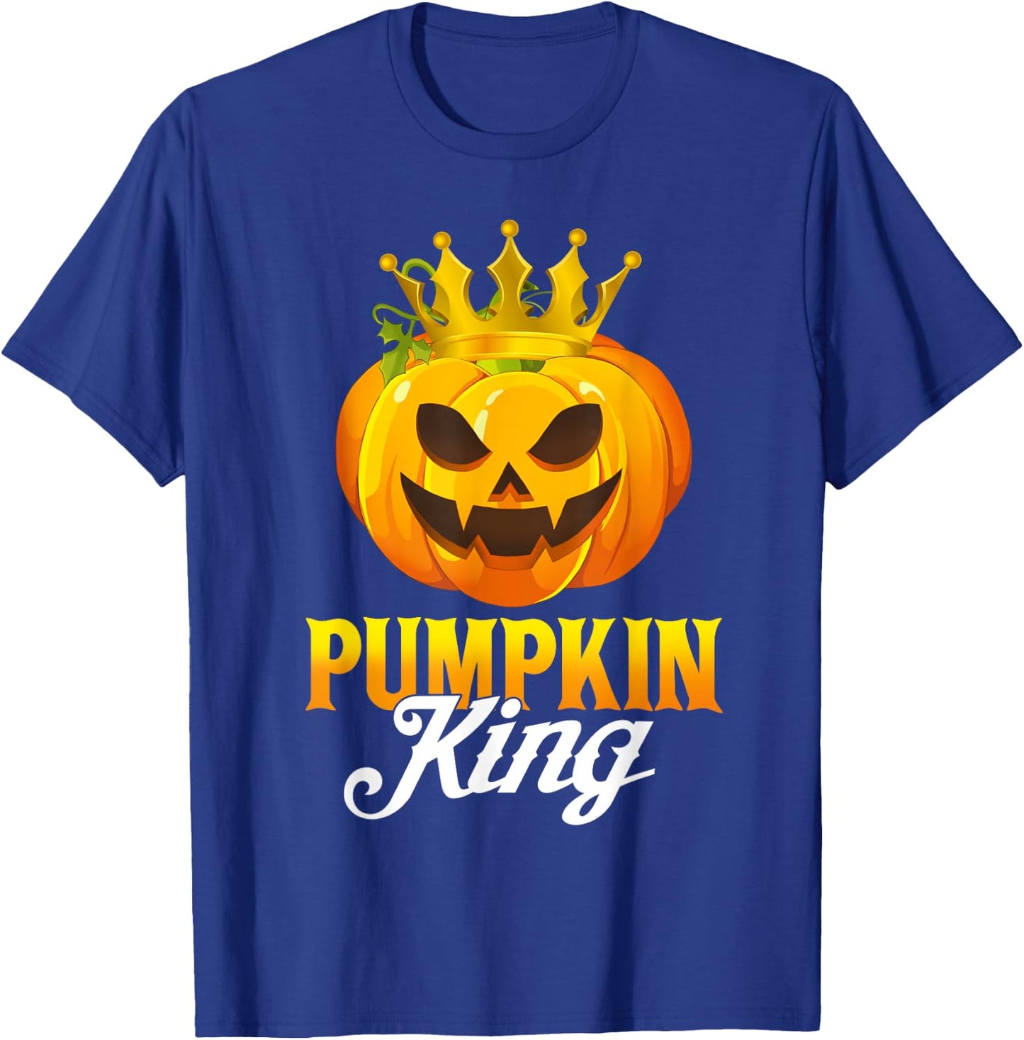 Vintage Pumpkin King Funny Pumpkin Couple Costume Halloween T-Shirt - T-Shirt | Royal