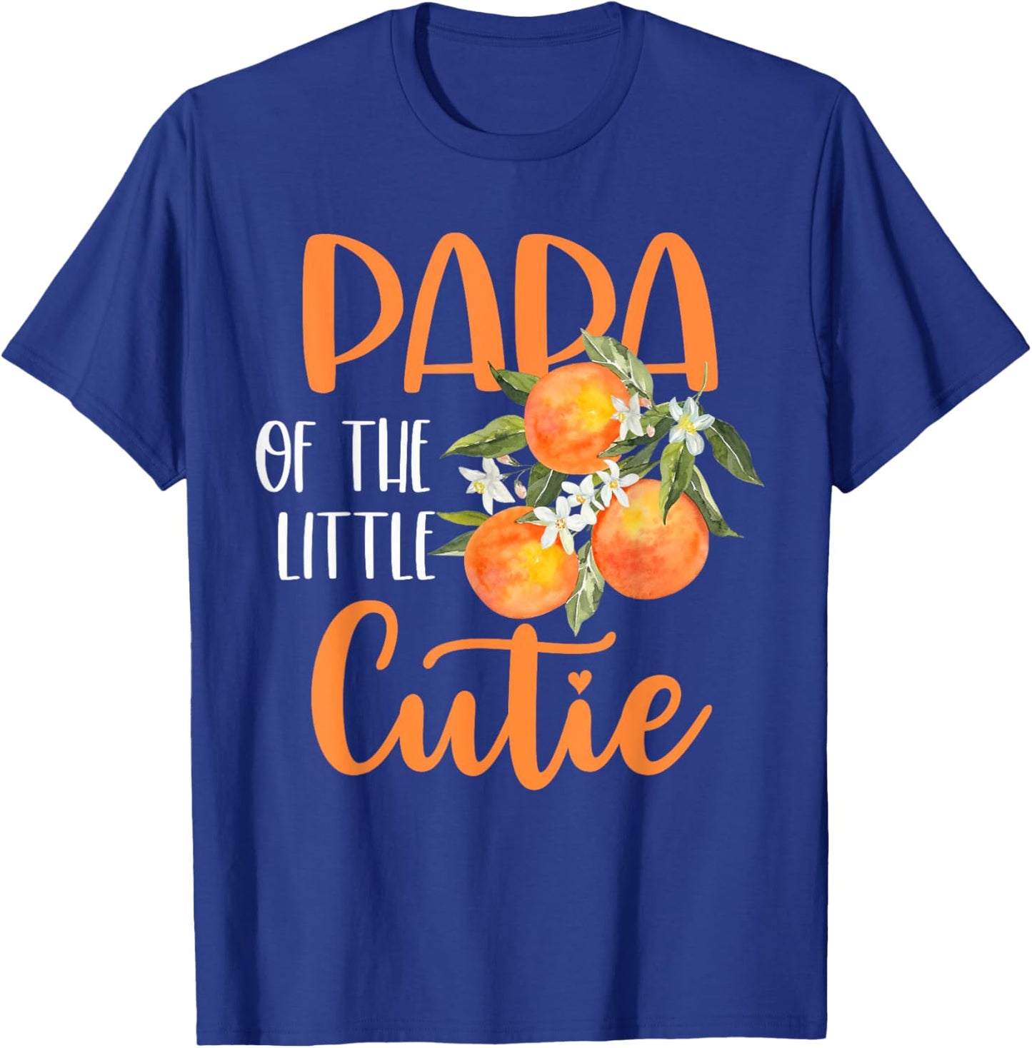 Papa Little Cutie Baby Shower Orange 1st Birthday Party T-Shirt - T-Shirt | Royal