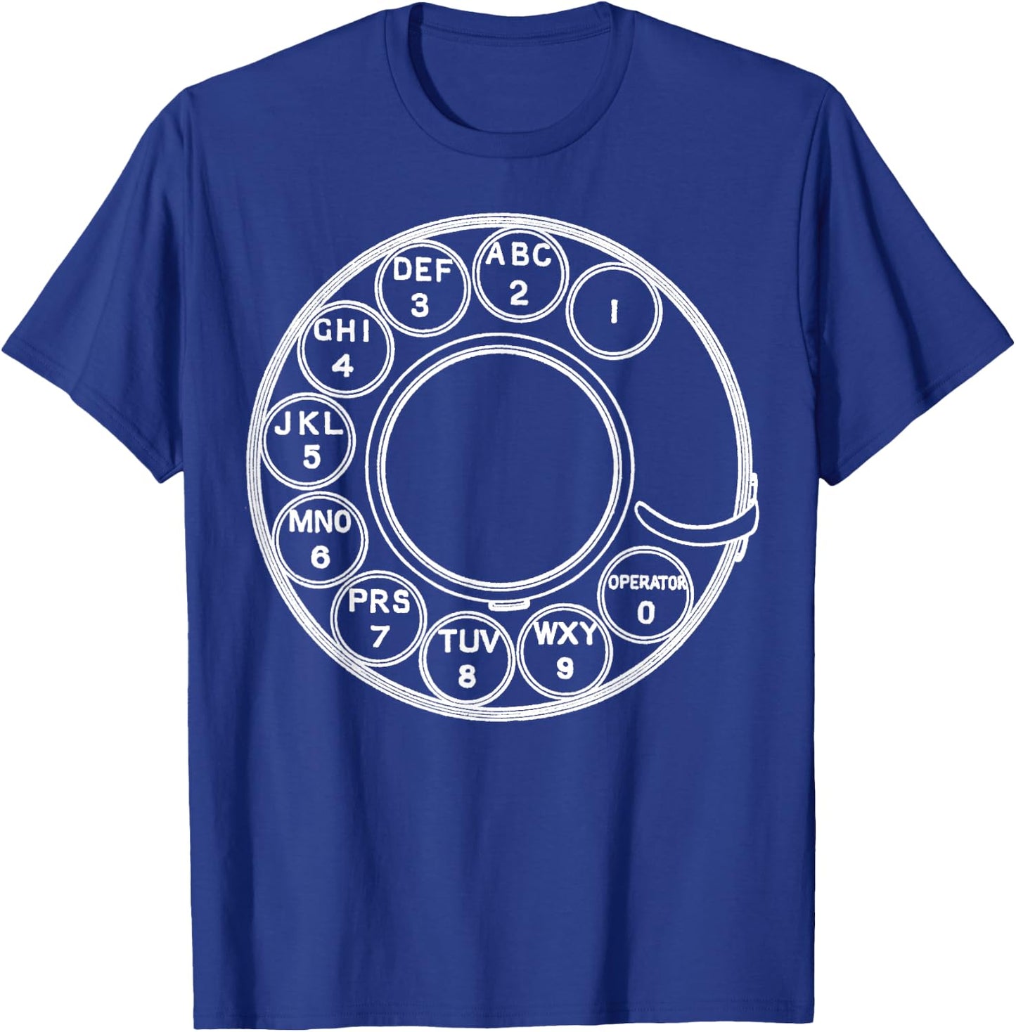 Nerdy Vintage Rotary Phone Dial Math Science Teacher White Men Women Girls Kids T-Shirt - T-Shirt | Royal