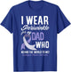 I Wear Periwinkle For My Dad Esophageal Cancer Awareness T-Shirt - T-Shirt | Royal