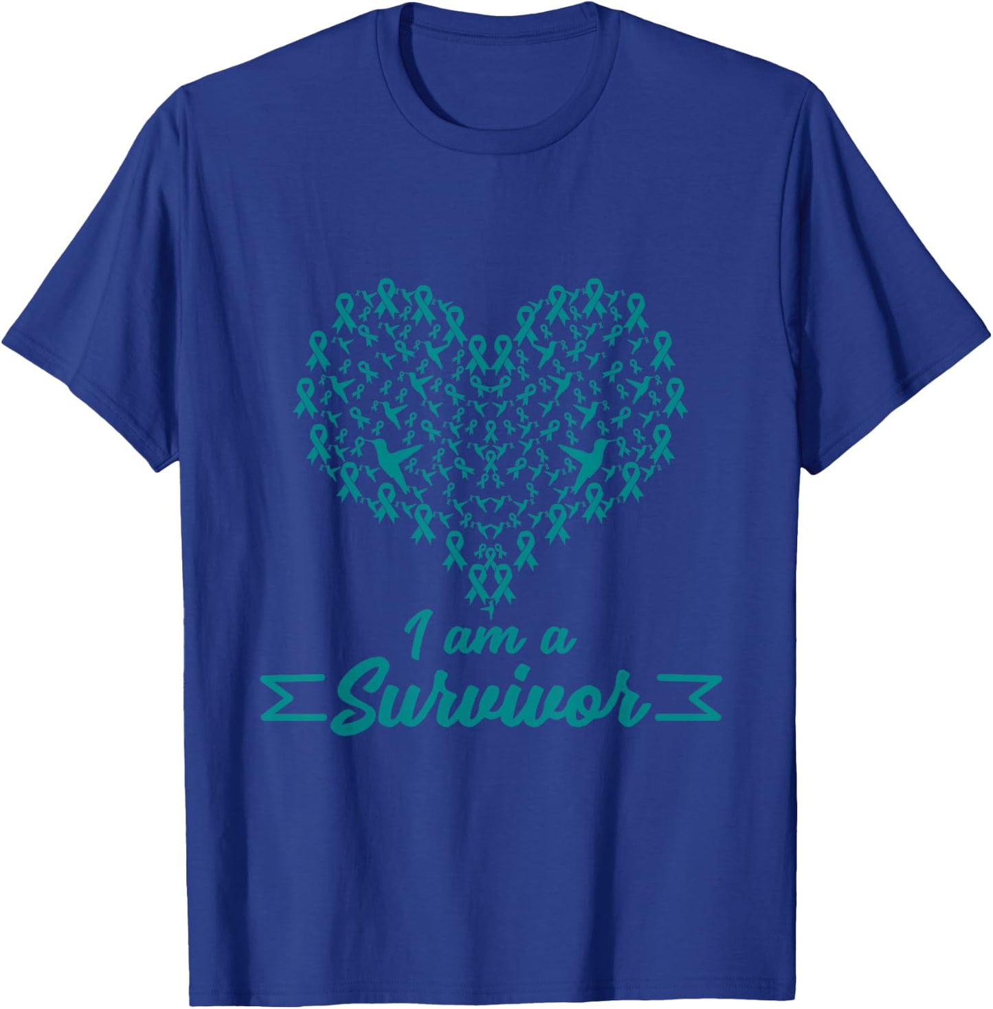 Cancer Survivor Gift Cervical Cancer Awareness T-Shirt - T-Shirt | Royal