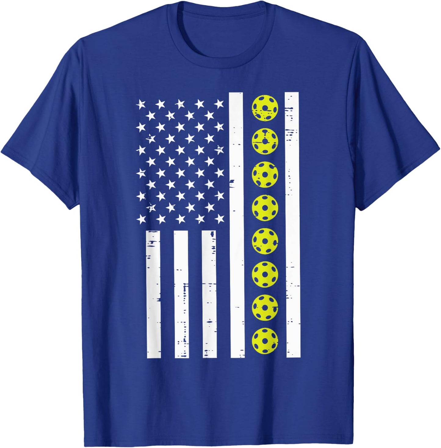Pickle Ball US Flag Pickleball Patriotic Men Women Kids Boys T-Shirt - T-Shirt | Royal